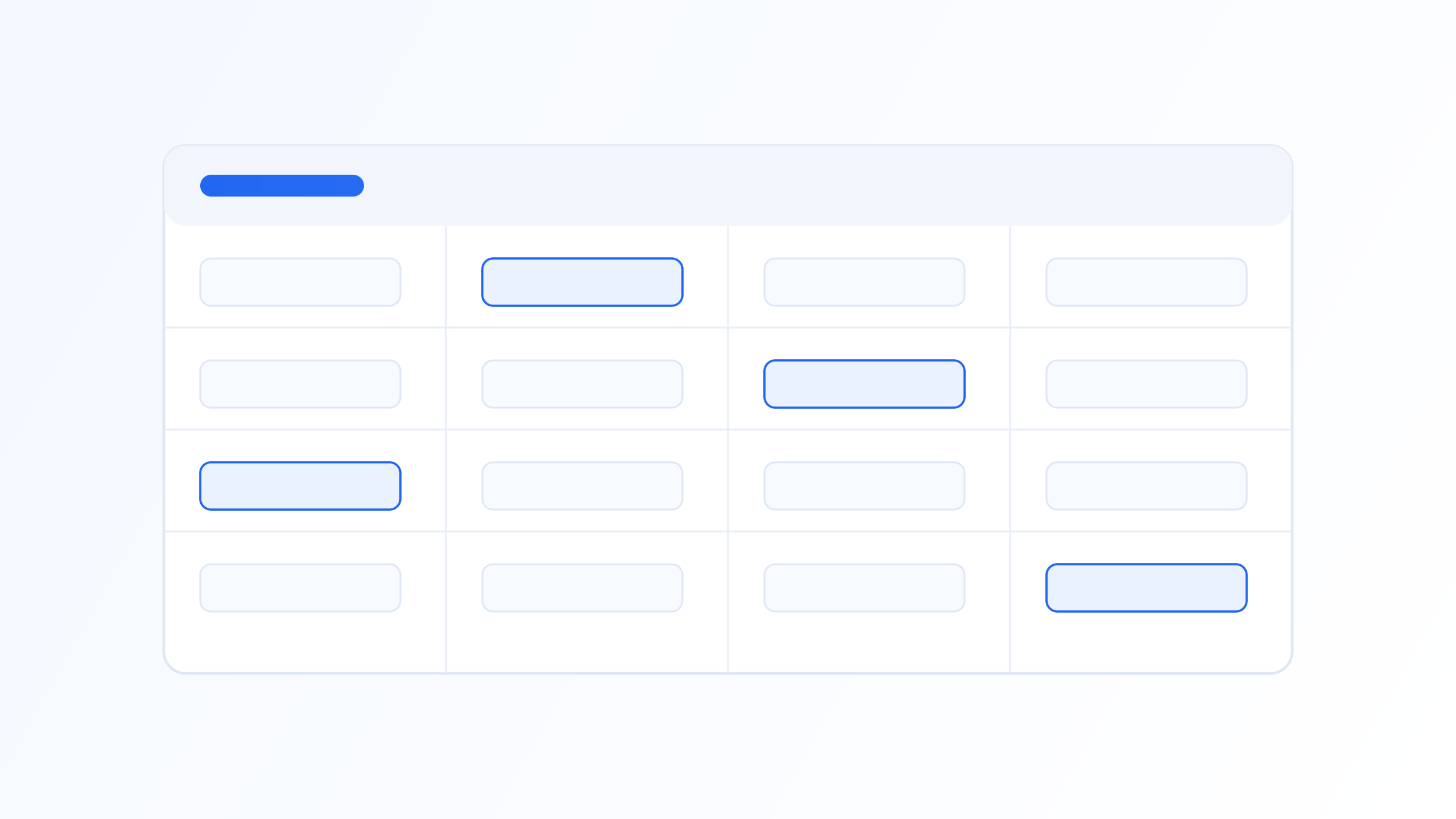 Abstract illustration of a program guide grid