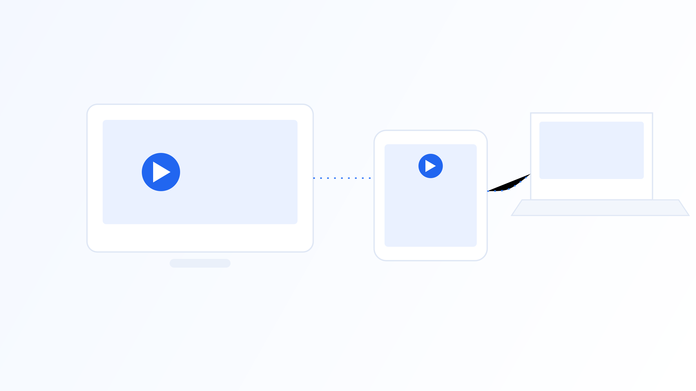Abstract illustration of multiple devices